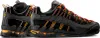 Schwarze Zustiegsschuhe "Hyper GTX" von La Sportiva mit orangefarbenen und gelben Akzenten. Anteprima dell’immagine prodotto