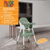 Baby Vivo Design 2in1 Kinderhochstuhl - Oscar in Grün Produktbild-Vorschau 3