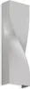 A silver LED outdoor wall light with a twisted design. Produktbild-Vorschau