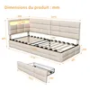 INONEFT Polsterbett Kinderbett 90x200cm mit LED und USB, Produktbild-Vorschau 7