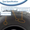 opony ATV 25x10.00-12 i 25x8.00-12 6-warstwowe WP08 OBOR Podgląd zdjęcia produktu 7