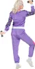 Violetter 80er Jahre Damen  Jogginganzug 80er Jahre M - Produktbild-Vorschau 2