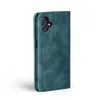 A teal-colored flip case for a smartphone is shown against a white background. Produktbild-Vorschau