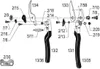 An exploded diagram showing the parts of a Felco pruning shear. Náhled obrázku produktu