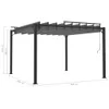 vidaXL Pergola avec toit à lamelles 3x3 m Anthracite Tissu Voir les images du produit 7