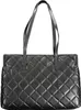 A black quilted shopper bag with two shoulder straps, presented against a white background. Produktbild-Vorschau