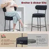 HOMCOM Barhocker 2er Set Barstühle mit Fußstütze, Lehne, 68 Produktbild-Vorschau 4