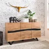 FineBuy Sideboard Akazie Massivholz 150 cm mit 3 Türen- Produktbild-Vorschau 1