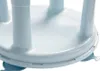 A close-up view of the base of a light blue baby bath seat, showing its suction cups. Produktbild-Vorschau