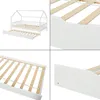 en.casa® Ausziehbett Unterbett Ydre, Holz, Weiß, mit Rollen Produktbild-Vorschau 6
