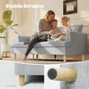 HOMCOM – sofa trzyosobowa z podłokietnikami, tapicerowana Podgląd zdjęcia produktu 6