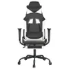 vidaXL Gaming-Stuhl mit Fußstütze Schwarz und Weiß Produktbild-Vorschau 3