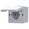 JUNG WG600 Aufputz 620WX 1 fach Steckdose grau IP44 Produktbild-Vorschau 4