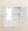VASAGLE Spiegelschrank, Badschrank, 2 Spiegeltüren, offenes Produktbild-Vorschau 6