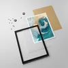 Gerahmtes Poster - Schwarzer Rahmen - Golden Türkis Produktbild-Vorschau 4