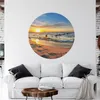 Sticker Kreis SONNENUNTERGANG Strand Sand Meer Himmel Natur Produktbild-Vorschau 2