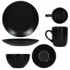 18tlg Frühstücksset Panther Steingut schwarz 6 Personen Produktbild-Vorschau 6