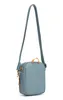 A studio shot of a small crossbody bag. Voir les images du produit