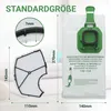 A vacuum cleaner bag and filter are displayed with dimensions and text indicating compatibility. Produktbild-Vorschau