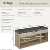 Product information and dimensions for a shoe bench. Náhled obrázku produktu