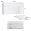 Hochglanz Sideboard Weiß 155x40x83cm, 2 Schubladen & 4 Produktbild-Vorschau 6