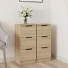 vidaXL Credenze 2 pezzi rovere Sonoma 30x30x70 cm Materiale Anteprima dell’immagine prodotto 5