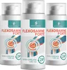 Three identical bottles of Flexosamine Forte skin cream are displayed side-by-side against a white background. Náhľad obrázku produktu