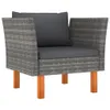 8-tlg. Garten-Lounge-Set Poly Rattan und Eukalyptusholz Produktbild-Vorschau 6