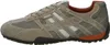 A side view of a single beige and gray Geox sneaker with orange accents. Produktbild-Vorschau