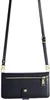A black crossbody wallet with a zipper pocket and a snap closure. Produktbild-Vorschau