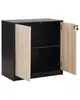 BELIANI Büroschrank Helles Holz / Schwarz 80 x 80 x 40 cm Produktbild-Vorschau 6