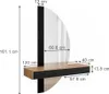 Tavolo da toeletta Vicco Melisa Nero 120 cm con 2 cassetti, Anteprima dell’immagine prodotto 6