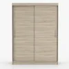 A front view of a sliding door wardrobe against a white background. Voir les images du produit