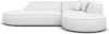 Kunstleder L-Form Lounge Sofa Liberia Weiß Rechts Produktbild-Vorschau 3