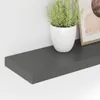 vidaXL Schweberegale 2 Stk. Hochglanz-Grau 80x23,5x3,8 cm Produktbild-Vorschau 4