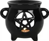 Schwarze Duftlampe als Hexenkessel mit Pentagramm Produktbild-Vorschau 1