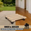 BigDean Pflanzenroller Holz 5er Set Eckig 30 cm - 120 Kg Produktbild-Vorschau 6