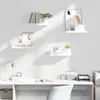 vidaXL Závěsné police 4 ks. MDF 40x23x3,8 cm, bílá, vysoký Náhled obrázku produktu 3