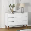 vidaXL Armoire à tiroirs MOLDE Blanc 113x40x80 cm Pin Voir les images du produit 9