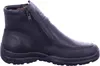 A black leather boot with a zipper closure and fur lining, shown from the side against a white background. Náhľad obrázku produktu