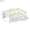 Stauraumbett mit Schreibtisch, LED-Streifen, Lattenrost, Produktbild-Vorschau 5