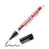 A white Edding 400 permanent marker with its cap off, showing a black ink line drawn on a white background. Produktbild-Vorschau
