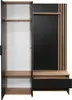 Kleiderschrank mit Spiegel und Lamellen Wotan Eiche/Schwarz Produktbild-Vorschau 2
