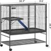 SucceBuy 39" pojízdná kovová klec pro fretky, velká Náhled obrázku produktu 8