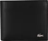 A black leather wallet with a silver crocodile logo on the bottom right corner. Produktbild-Vorschau