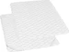 Two white quilted mattress protectors are shown on a white background. Anteprima dell’immagine prodotto