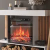 cheminée électrique Vicco Lynea Blanc 100cm avec effet de Voir les images du produit 5