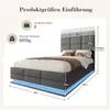 MODFU Polsterbett ohne Matratze 90x200 Jugendbett mit Produktbild-Vorschau 7