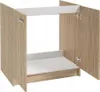 A cabinet with two doors, open to show an empty interior with shelves. Produktbild-Vorschau
