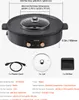 VEVOR Hot Pot avec gril 1800 W 2 en 1 gril électrique sans Voir les images du produit 7
